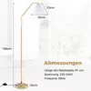 A floor lamp with dimensions and specifications shown. Podgląd zdjęcia produktu