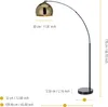 Teamson Home Lampa stojąca LED Arquer Arc Curved z kloszem Podgląd zdjęcia produktu 4