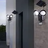 LED Solar Wandleuchte, Bewegungsmelder, schwenkbar, schwarz Produktbild-Vorschau 2