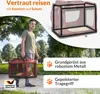 A man is walking outdoors with a dog in a carrier. Anteprima dell’immagine prodotto