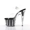 ADORE-708G Damen Sandale von Pleaser, Transparent Schwarz , Produktbild-Vorschau 3