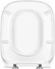 A top-down view of a white toilet seat. Podgląd zdjęcia produktu