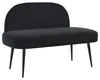 vidaXL Banc rembourré avec dossier Noir 110 x 60 x 76 cm Voir les images du produit 1