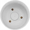 The top view of a white plastic plant pot with a saucer. Anteprima dell’immagine prodotto