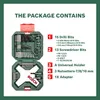 A Bosch X-Line Classic Bit Set 34tlg. 2607010608 is displayed in its open packaging, with a list of contents. Produktbild-Vorschau