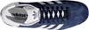 A top-down view of a blue Adidas sneaker with white stripes. Produktbild-Vorschau