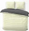 Seersucker Bettwäsche 200x200 cm Beige Anthrazit Wende Produktbild-Vorschau 1