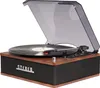 A retro-style record player with a vinyl record on the turntable. Produktbild-Vorschau