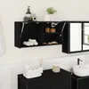 vidaXL Bad-Wandschrank Schwarz 80x25x40 cm Holzwerkstoff Produktbild-Vorschau 2