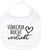 Huuraa Baby Lätzchen Lübecker Bucht verliebt White Produktbild-Vorschau 1