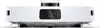 A white robot vacuum cleaner is shown from the front, angled slightly upwards. Voir les images du produit