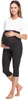 Be Mammy Damen 3/4 Umstandsleggings BE20-258 (Schwarz, L) Produktbild-Vorschau 4