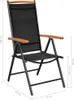 vidaXL 9-tlg. Garten-Essgruppe Aluminium Schwarz Produktbild-Vorschau 7