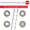 Hailo 7106-007 Alu-Leiter 6 Sprossen Anteprima dell’immagine prodotto 4