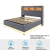 okwish LED čalouněná postel 180 x 200 cm, čalouněná postel Náhled obrázku produktu 7