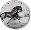 Wanduhr - Rund - Glasuhr - Pferde Tiere Galopp Wiese - Produktbild-Vorschau 1