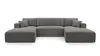 Wohnlandschaft PULA-U Cord Schlafsofa, Bettkasten GRAU Produktbild-Vorschau 2