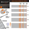 A size chart and feature illustration for a KESSER® PVC Sichtschutzmatte. Produktbild-Vorschau