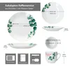 18szt serwis kawowy eukaliptus porcelana 6 osób filiżanki Podgląd zdjęcia produktu 5