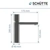 SCHÜTTE umyvadlová baterie NEW YORK matný grafit Náhled obrázku produktu 15