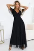 Numoco Abendkleid Melania Maxikleid Partykleid, schwarz mit Produktbild-Vorschau 3