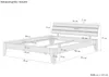 Weißes modernes Doppelbett 160x200 Bettgestell Holzbett Produktbild-Vorschau 7