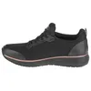 Side view of a black athletic shoe with a rose gold accent. Anteprima dell’immagine prodotto