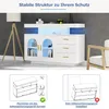 MODFU Kommode Sideboard mit LED-Beleuchtung, Buffetschrank Produktbild-Vorschau 6