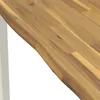 Möbel 60 x 55 x 75 cm Massivholz Akazie Weiß Rechtwinklig - Produktbild-Vorschau 6