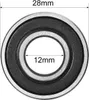 Rillenkugellager 6001-2RS 12 x 28 x 8 mm, doppelt Produktbild-Vorschau 4