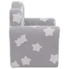 vidaXL Detská pohovka Light Grey s hviezdami Soft Plush Náhľad obrázku produktu 4