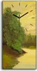 Küche Wohnzimmer Wand Leinwand Uhr 30x60 Gemälde Wald Bäume Produktbild-Vorschau 1