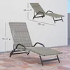 Outsunny Bain de soleil en résine tressée, chaise longue Voir les images du produit 5