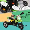HOMCOM Dětská tříkolka Motorka Cross Hudební efekty a Náhled obrázku produktu 6