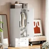Armoire HOMCOM, armoire polyvalente à 2 portes avec tringle Voir les images du produit 2