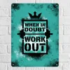 When in doubt Work out Metallschild XL in 21x28 cm mit Produktbild-Vorschau 2