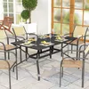 Outsunny Gartentisch Stahl 150x90 cm Wetterfest Balkontisch Produktbild-Vorschau 2
