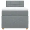 vidaXL Boxspringbett mit Matratze Hellgrau 90x200 cm Stoff Produktbild-Vorschau 4