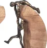 Skulptur Holz Teamwork Teamarbeit 29,5 x 28 cm Schwarz Gold Produktbild-Vorschau 7