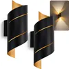 SSC-LUXon 2er Set REVIA LED Wandstrahler schwarz gold - Produktbild-Vorschau 1