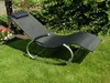 Schaukelliege Siesta schwarz 167x62x80cm Stahlrohr Produktbild-Vorschau 5