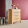 sweeek - Kommode Holzdekor 4 Schubladen - Natur Produktbild-Vorschau 3