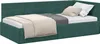 vidaXL Eckbettgestell mit Kopfteil Dunkelgrün 90 cm x 200 Produktbild-Vorschau 1