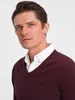 OMBRE, maglia a collo a V con colletto alla coreana, Anteprima dell’immagine prodotto 11