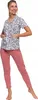 Zweiteiliges Damen-Pyjama-Set mit Blumen und langer Hose Produktbild-Vorschau 3