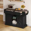 Isola da cucina Merax con piano di lavoro ribaltabile, Anteprima dell’immagine prodotto 8