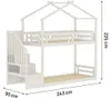 Etagenbett im Baumhausstil mit Holztreppe "Oriana" – 90 x Produktbild-Vorschau 3