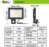 XMTECH 100W LED Strahler mit Bewegungsmelder Außen Produktbild-Vorschau 2