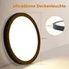 ZMH Deckenlampe LED Ø18cm  Schwarz 15W Küchenlampe Rund Produktbild-Vorschau 2