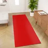 Läufer Kurzflor Indoor Outdoor Rot Einfarbig Wohnzimmer Produktbild-Vorschau 1